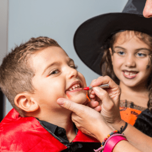 Halloween Face Painting Boy