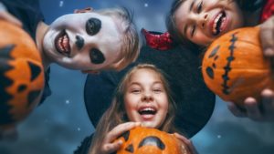 Halloween Children with Pumpkins