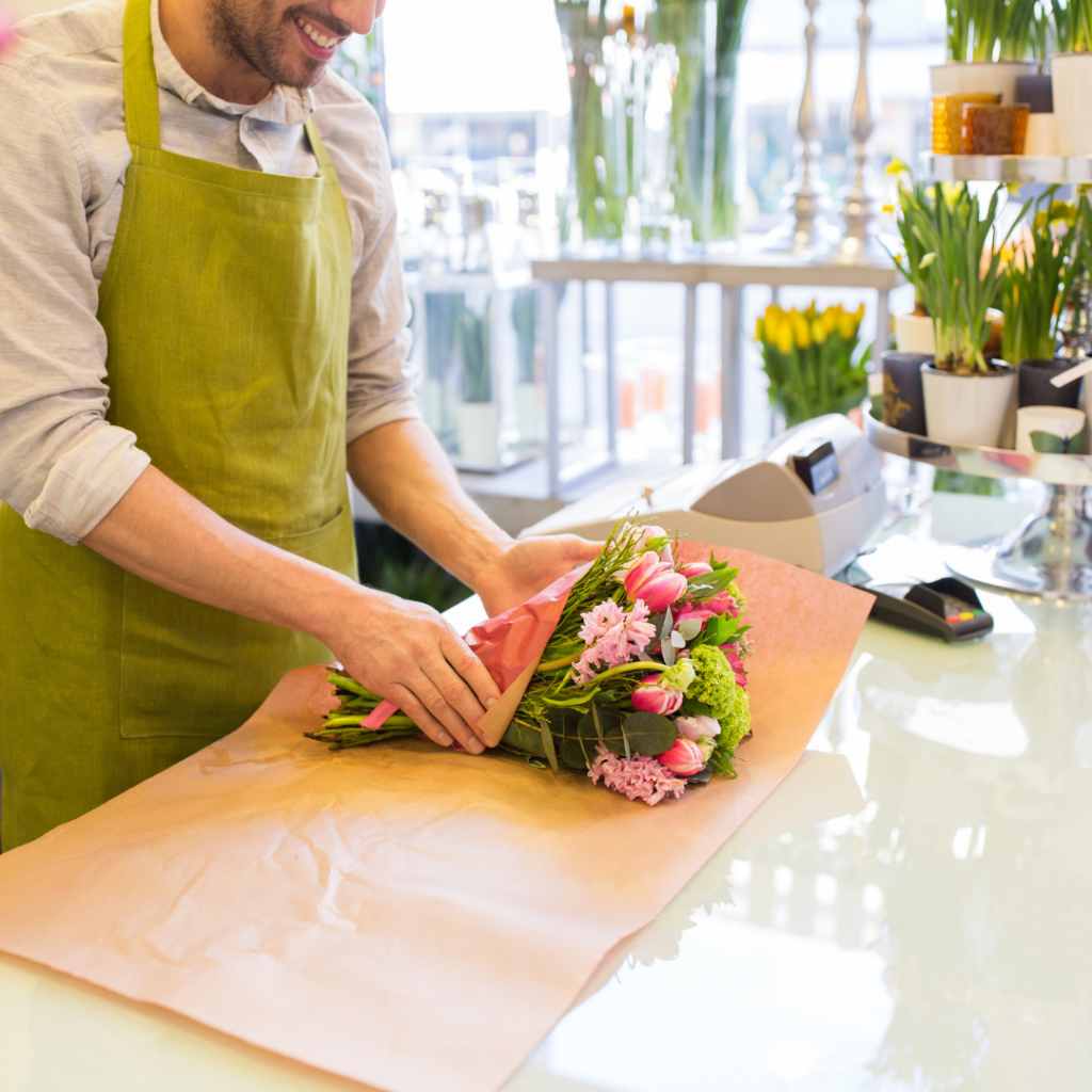 Wrapping flowers