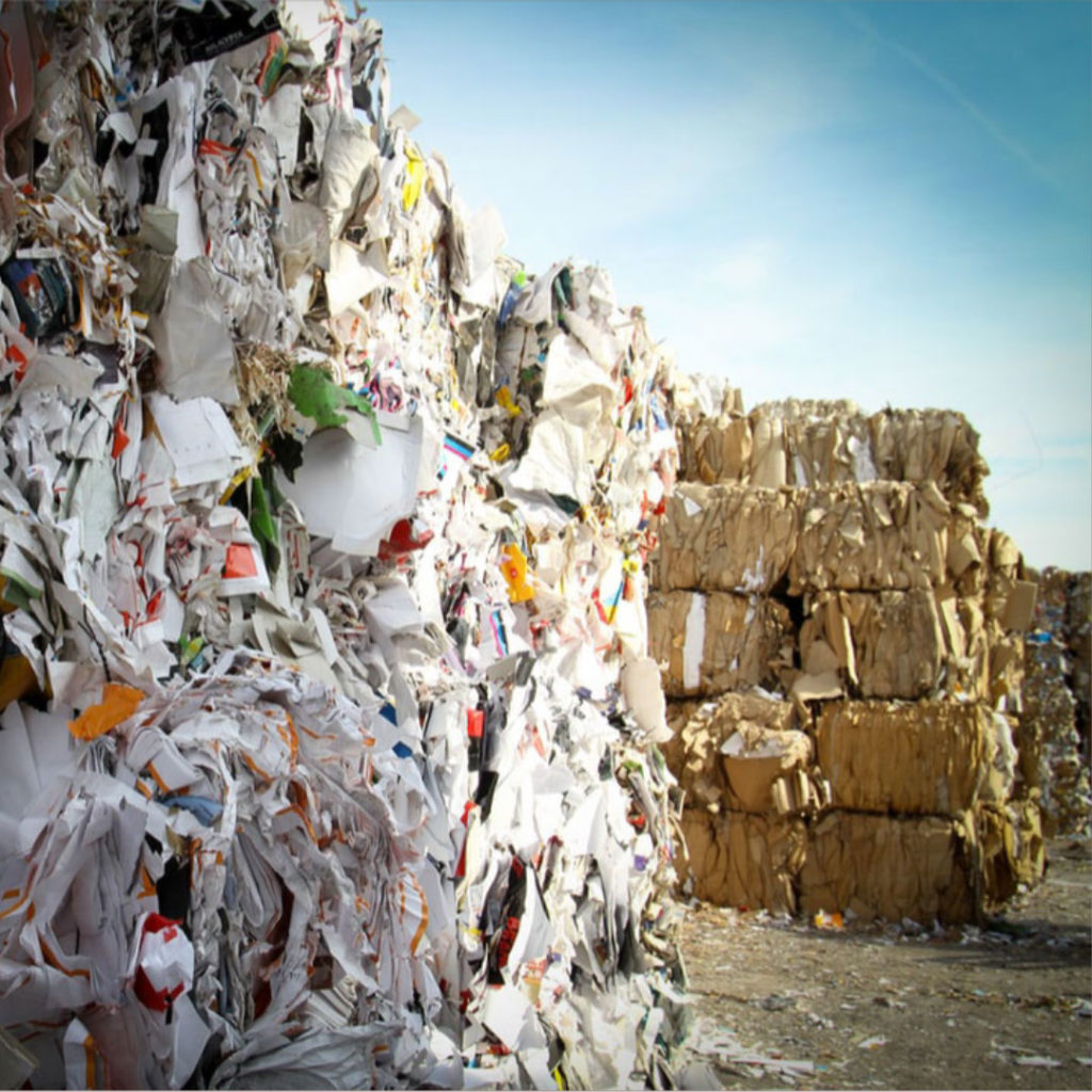 Clothing bundles in landfill